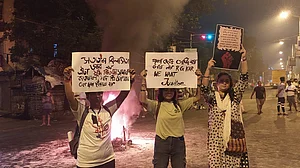 Outlook Photo/ Sandipan Chatterjee : Protest in Kolkata seeking justice for the RG Kar incident